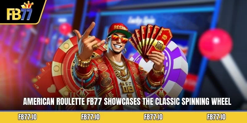 American Roulette FB77 showcases the classic spinning wheel