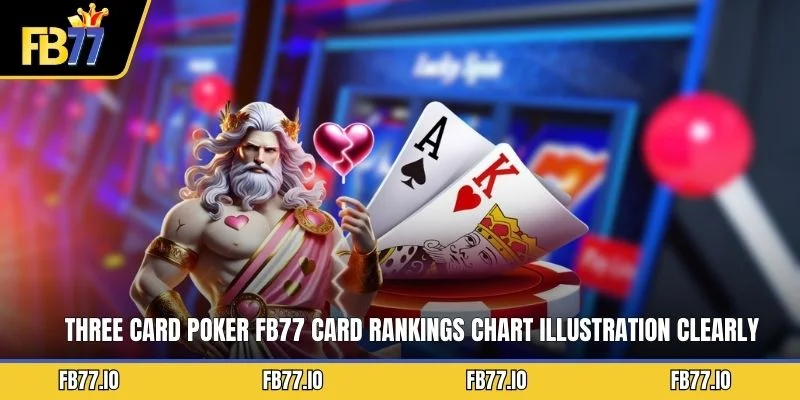 Three Card Poker FB77 card rankings chart illustration clearly